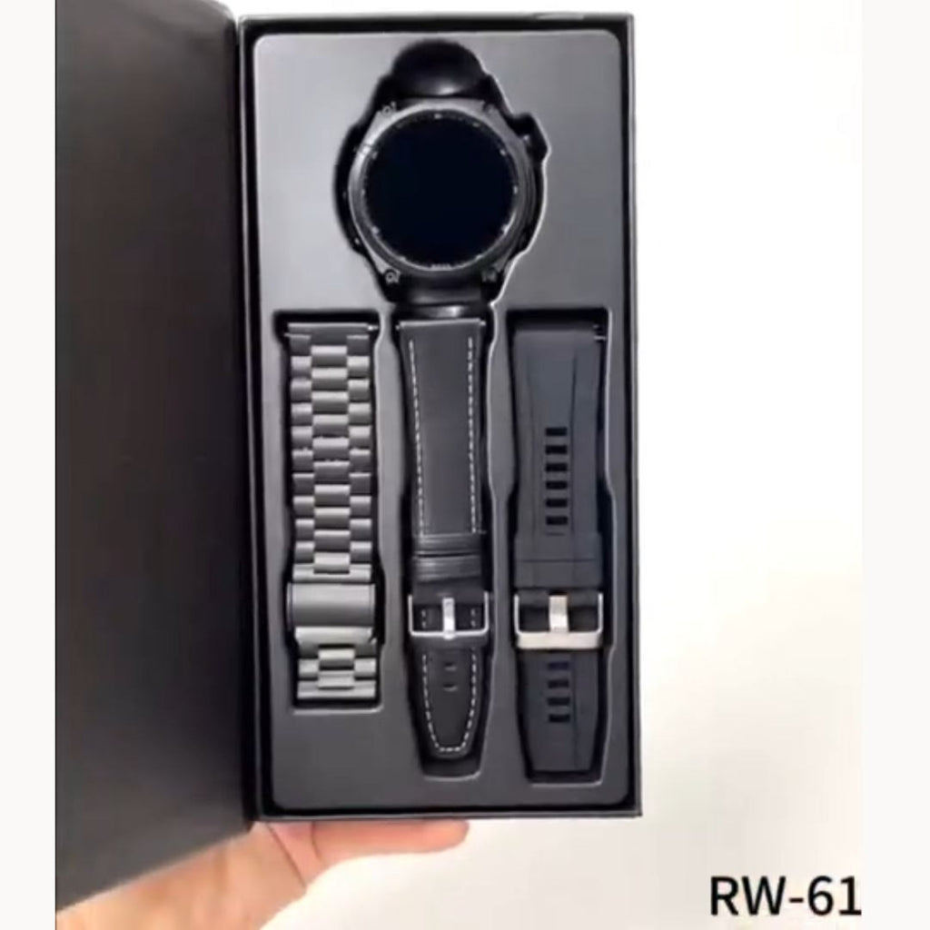 HainoTeko RW-61 -SmartWatch AMOLED avec Lampe Torche,Appels Bluetooth & 3 Bracelets