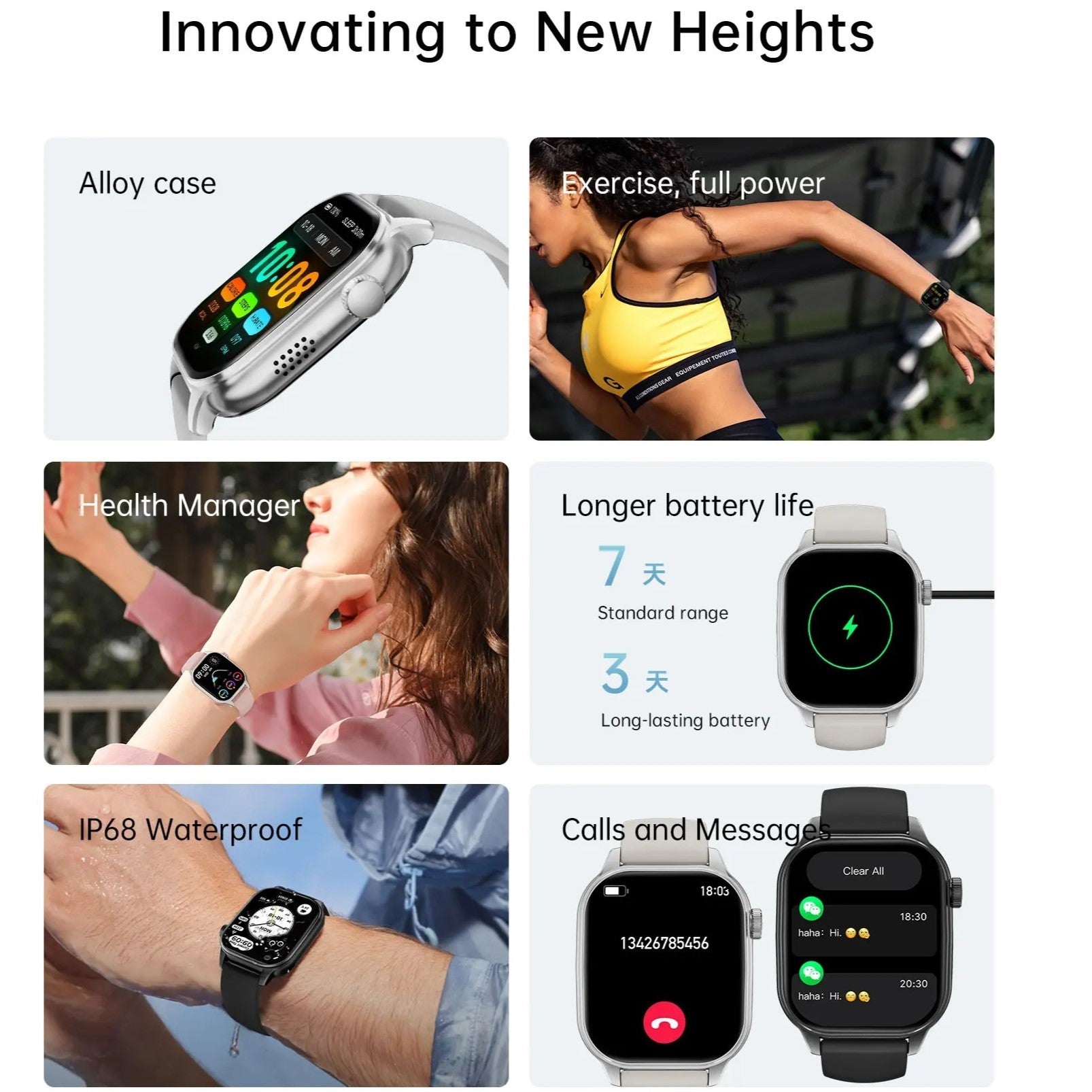 KALOBEE GW13 PRO – Smartwatch  Bluetooth avec Écran HD 1,88"