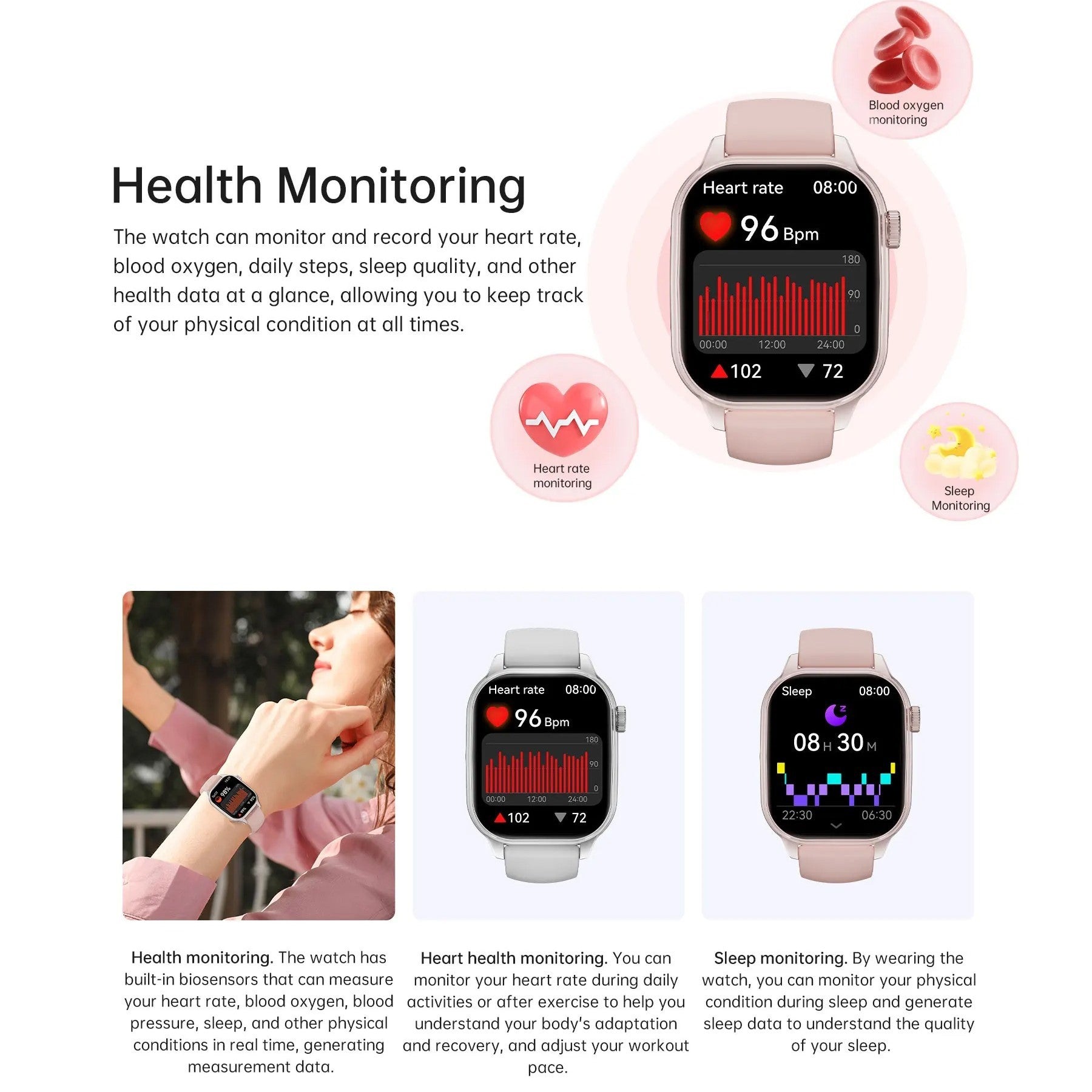 KALOBEE GW13 PRO – Smartwatch  Bluetooth avec Écran HD 1,88"