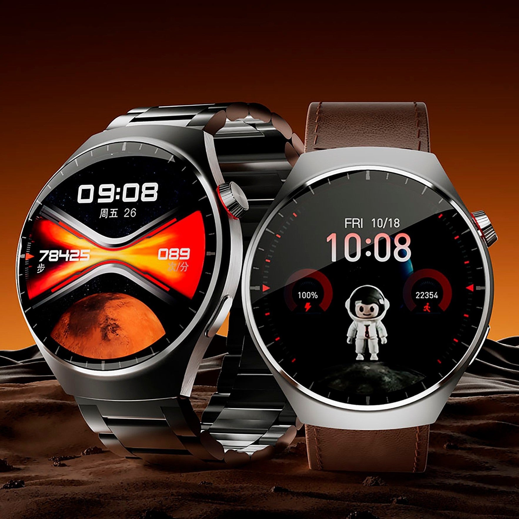KALOBEE SK38 Watch 4 Pro – Smartwatch AMOLED Incurvé avec 3 Bracelets
