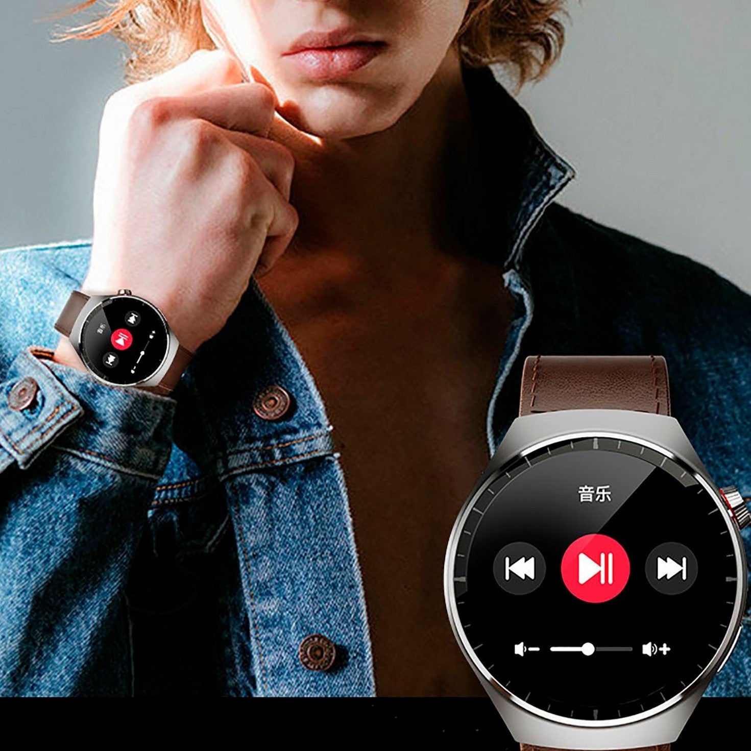 KALOBEE SK38 Watch 4 Pro – Smartwatch AMOLED Incurvé avec 3 Bracelets