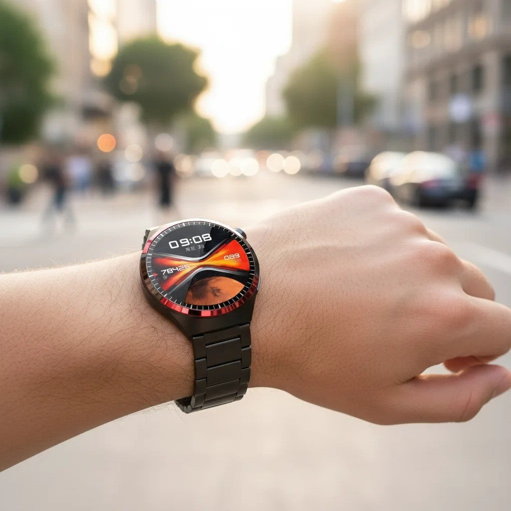 KALOBEE SK38 Watch 4 Pro – Smartwatch AMOLED Incurvé avec 3 Bracelets
