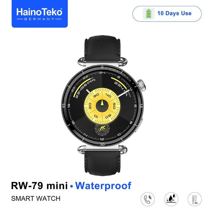 HainoTeko RW-79 Mini – Montre Connectée Femme avec Écran AMOLED et  3 Bracelets