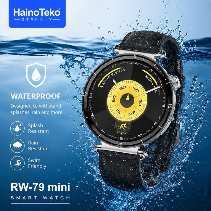 HainoTeko RW-79 Mini – Montre Connectée Femme avec Écran AMOLED et  3 Bracelets