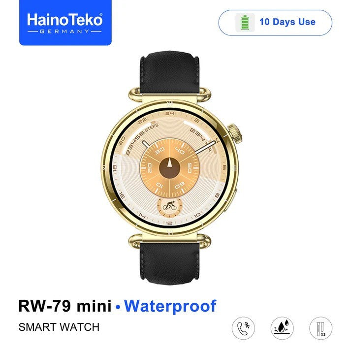 HainoTeko RW-79 Mini – Montre Connectée Femme avec Écran AMOLED et  3 Bracelets