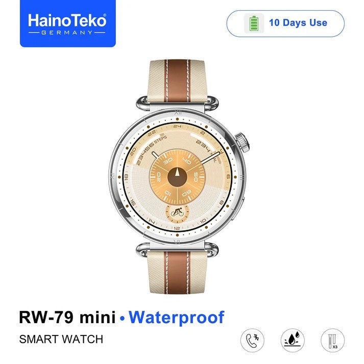 HainoTeko RW-79 Mini – Montre Connectée Femme avec Écran AMOLED et  3 Bracelets