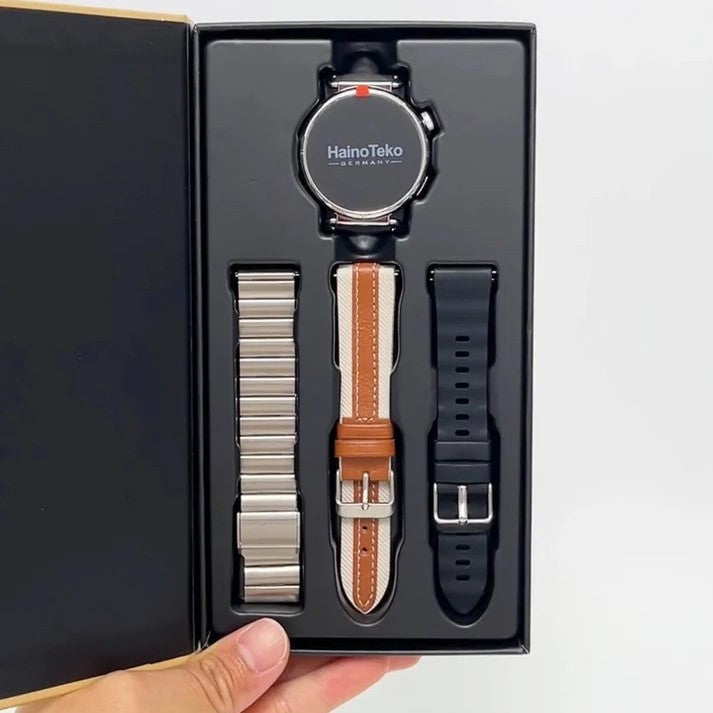 HainoTeko RW-79 Mini – Montre Connectée Femme avec Écran AMOLED et  3 Bracelets