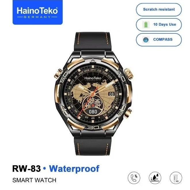 HainoTeko RW-83 – Montre Connectée Waterproof avec Écran AMOLED