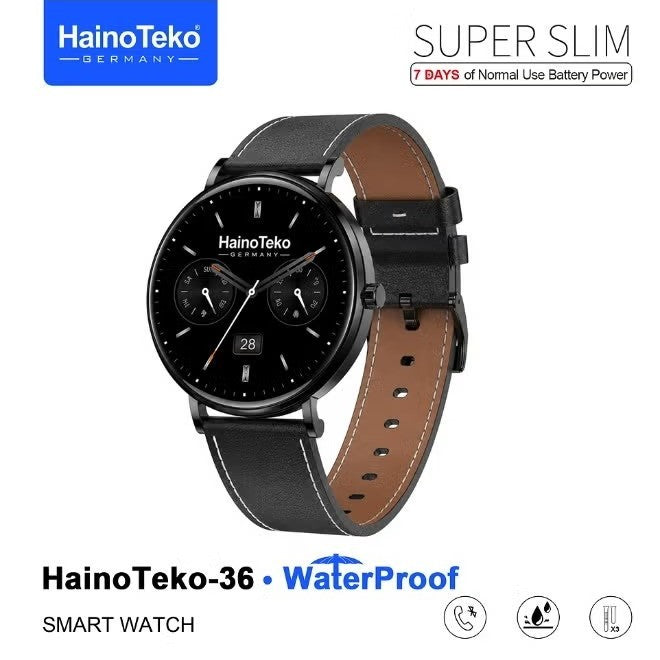 HainoTeko-36 Super Slim – Montre Connectée AMOLED avec 7j d'Autonomie
