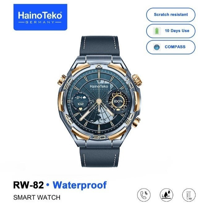 HainoTeko RW-82 – Montre Connectée AMOLED avec Boussole & 10j d’Autonomie
