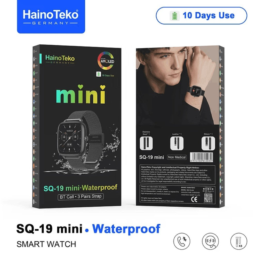 HainoTeko SQ-19 Mini – Smartwatch Bluetooth 1,72" Écran 1,72" avec 10j d’Autonomie