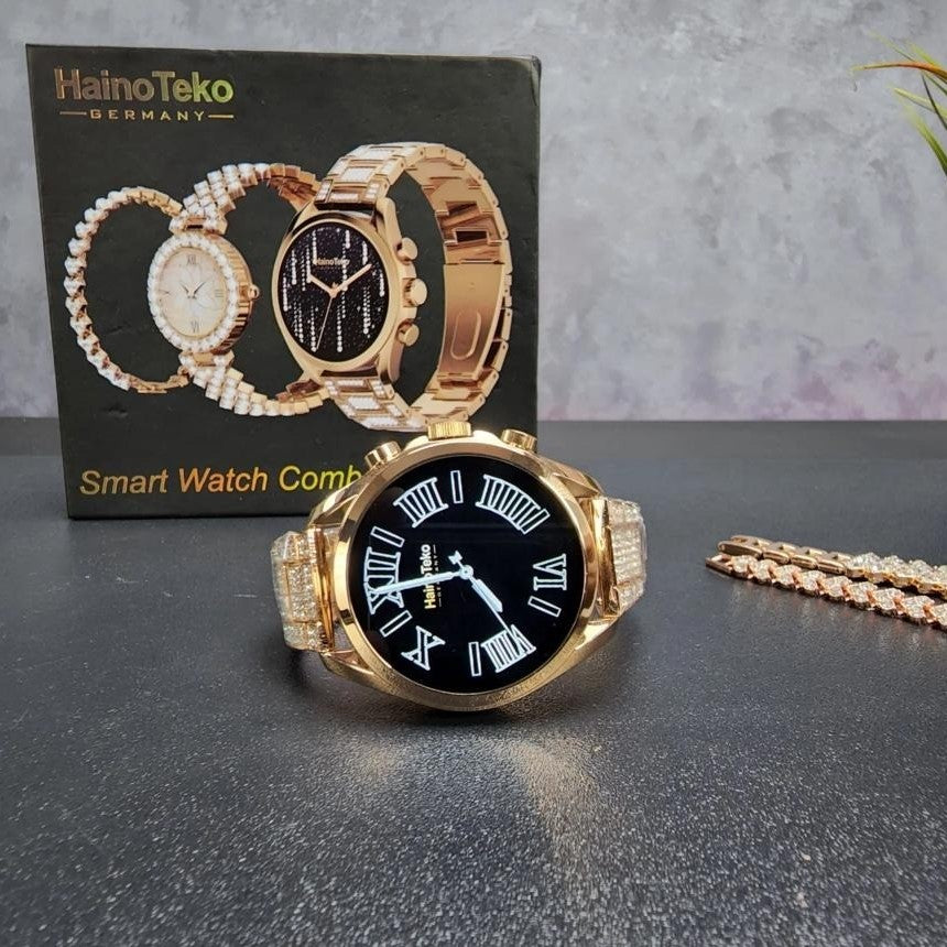 HainoTeko RW-17 – Smart Watch AMOLED 1,7"pour Femme  -GOLD