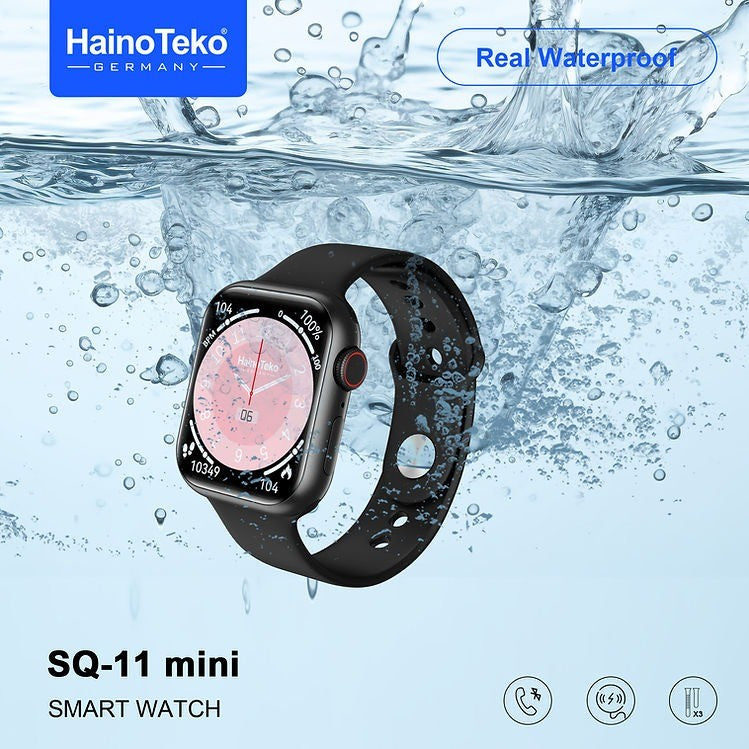 HainoTeko SQ11 Mini – Smartwatch AMOLED avec Appels Bluetooth & 3 Bracelets