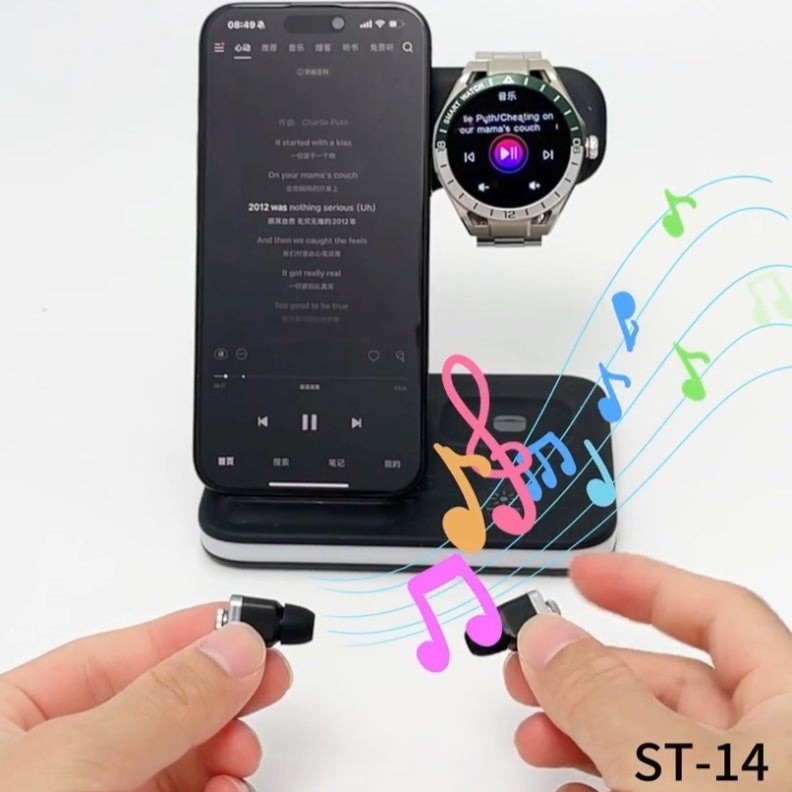 Haino Teko ST-14 Watch Buds – Smartwatch AMOLED avec Écouteurs Intégrés