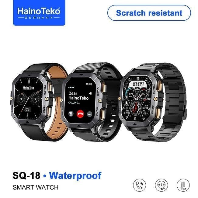 Haino Teko SQ-18 – Smartwatch AMOLED, Appels Bluetooth avec 3 Bracelets