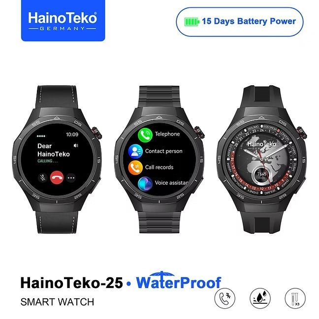 HainoTeko-25 - Smartwatch AMOLED – Boussole Intégrée, Waterproof et 15 Jours d’Autonomie