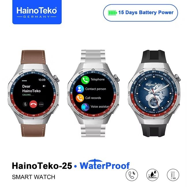 HainoTeko-25 - Smartwatch AMOLED – Boussole Intégrée, Waterproof et 15 Jours d’Autonomie