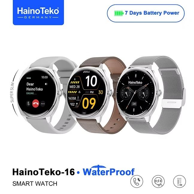 HainoTeko-16 Waterproof – Smart Watch AMOLED Ultra Fine avec Appels Bluetooth