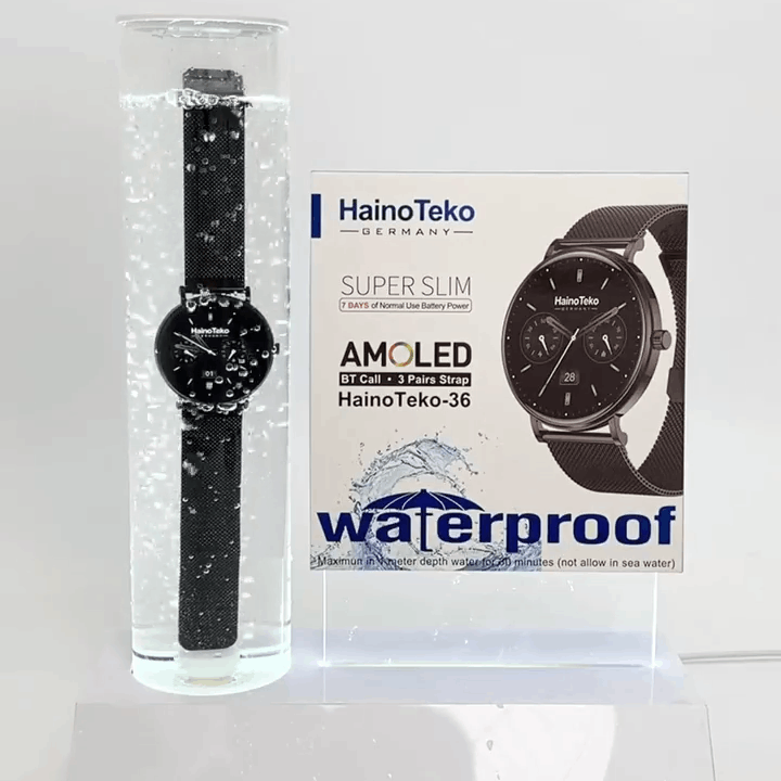 HainoTeko-36 Super Slim – Montre Connectée AMOLED avec 7j d'Autonomie