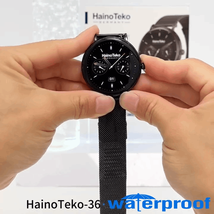 HainoTeko-36 Super Slim – Montre Connectée AMOLED avec 7j d'Autonomie