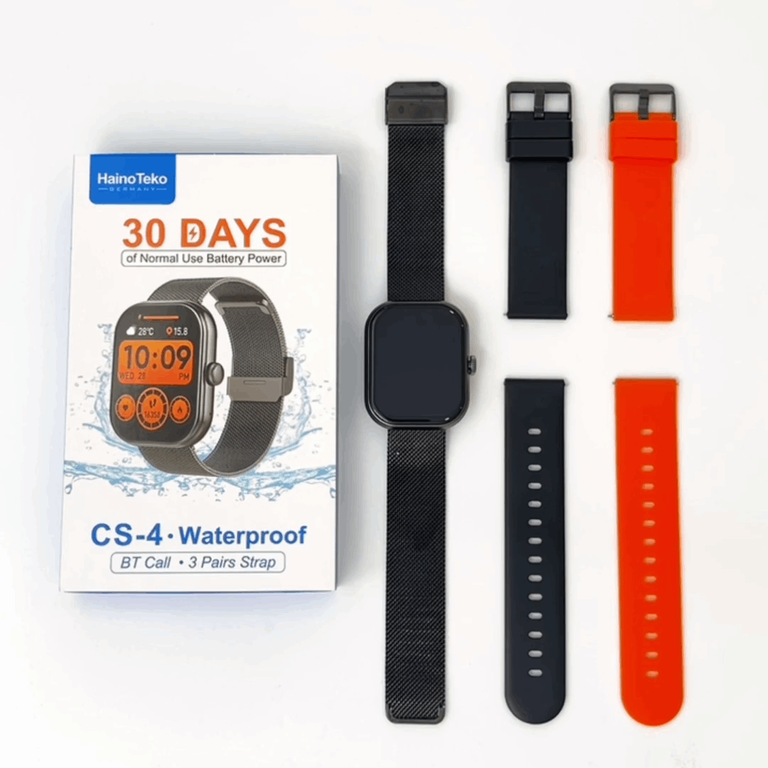 HainoTeko CS-4 Waterproof – Montre Connectée 2,01″ avec Autonomie de 30 Jours