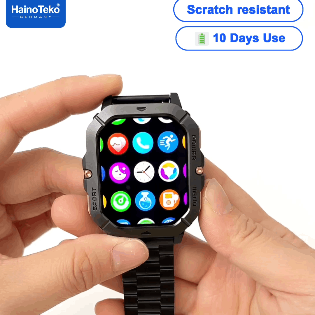 Haino Teko SQ-18 – Smartwatch AMOLED, Appels Bluetooth avec 3 Bracelets