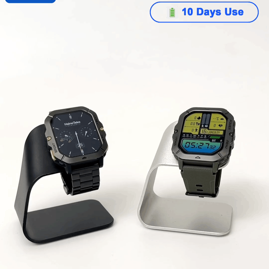 Haino Teko SQ-18 – Smartwatch AMOLED, Appels Bluetooth avec 3 Bracelets