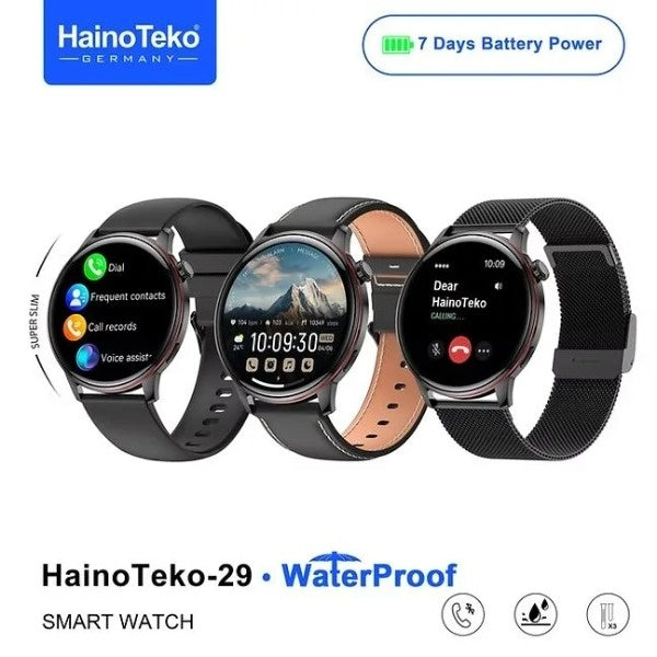 HainoTeko-29 Waterproof – Smart Watch Ultra Fine AMOLED 1.43” avec  7j d’Autonomie