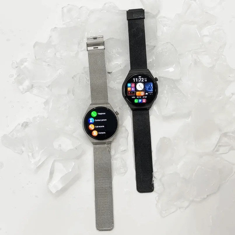 HainoTeko-30 Waterproof Smartwatch AMOLED 1.43” HD Fine – Bluetooth Calling avec Autonomie 7J et 3 Bracelets Inclus