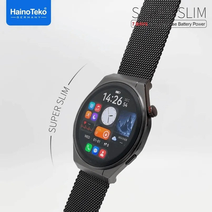 HainoTeko-30 Waterproof Smartwatch AMOLED 1.43” HD Fine – Bluetooth Calling avec Autonomie 7J et 3 Bracelets Inclus