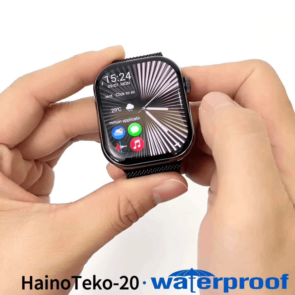 HainoTeko-20 Series 10 AMOLED Smartwatch – Bluetooth Calling , Autonomie 20 Jours et 3 Bracelets Inclus