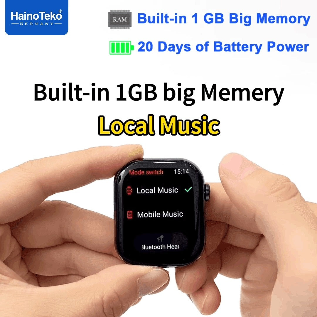 HainoTeko-20 Series 10 AMOLED Smartwatch – Bluetooth Calling , Autonomie 20 Jours et 3 Bracelets Inclus