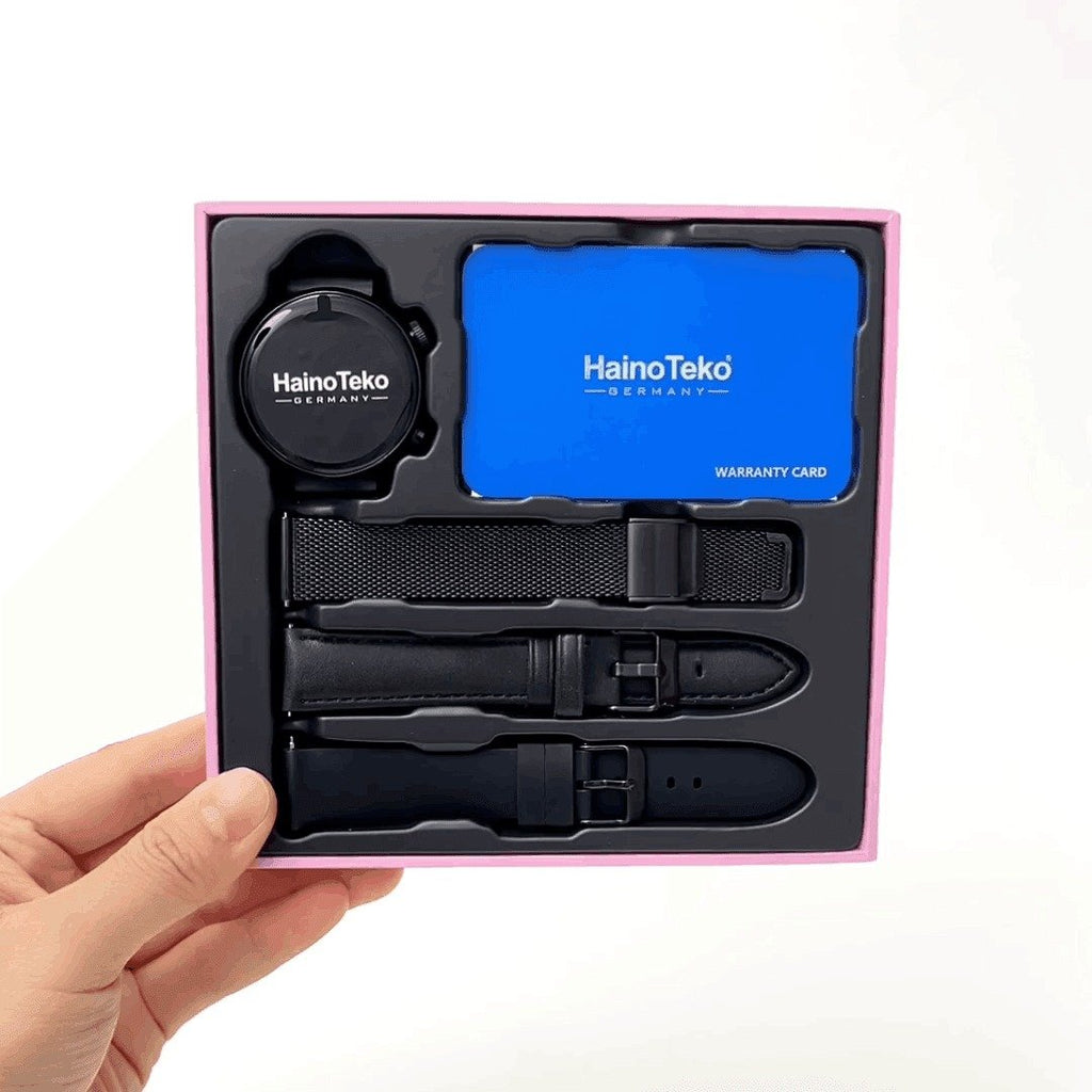 HainoTeko-24 Mini AMOLED Smartwatch Femme – Waterproof, 20+ Modes Sportifs & 3 Bracelets Inclus