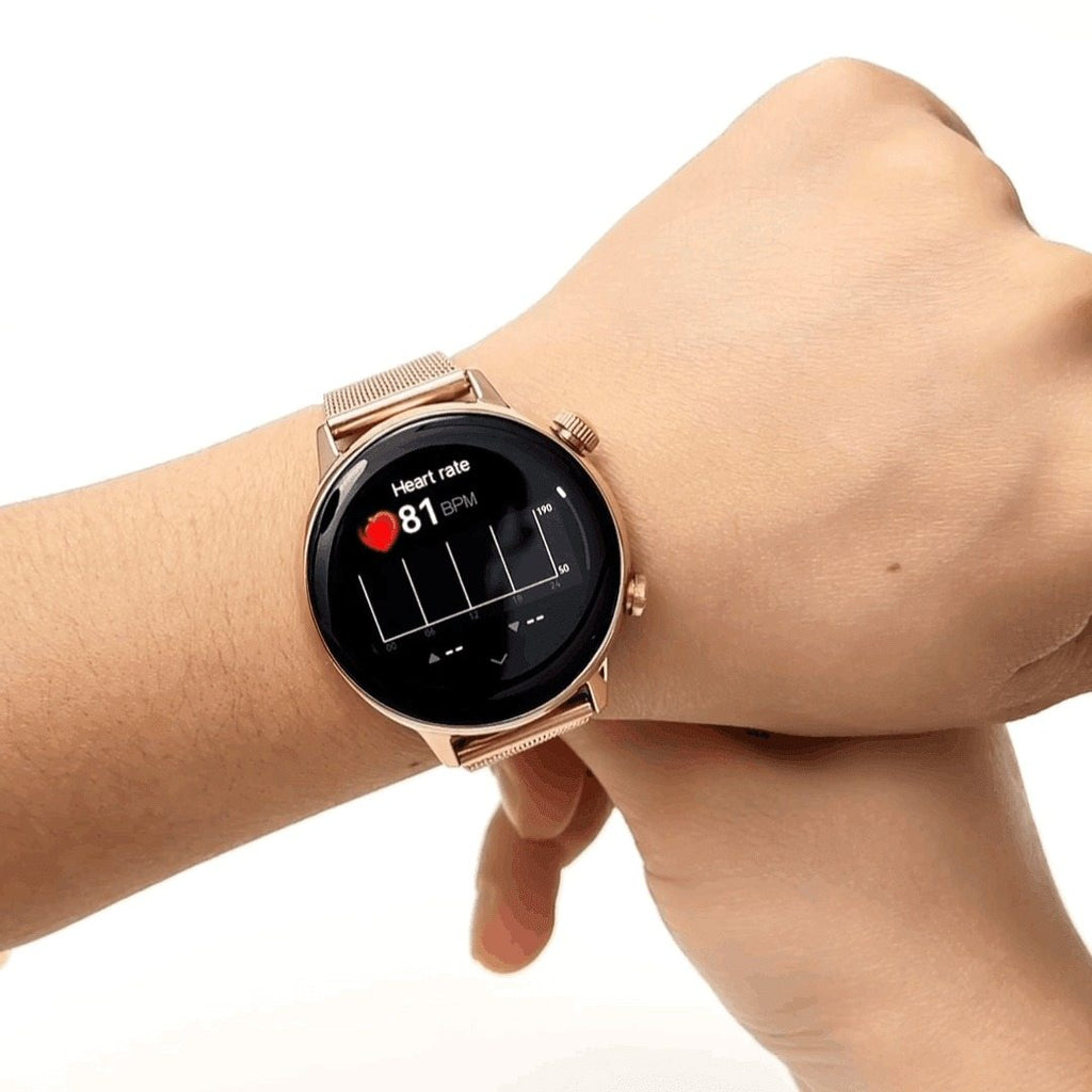 HainoTeko-24 Mini AMOLED Smartwatch Femme – Waterproof, 20+ Modes Sportifs & 3 Bracelets Inclus