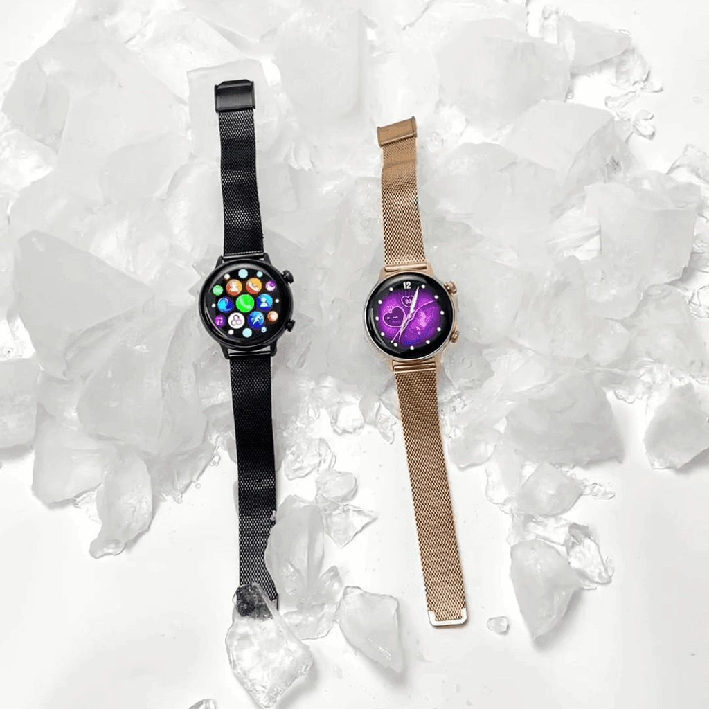 HainoTeko-24 Mini AMOLED Smartwatch Femme – Waterproof, 20+ Modes Sportifs & 3 Bracelets Inclus