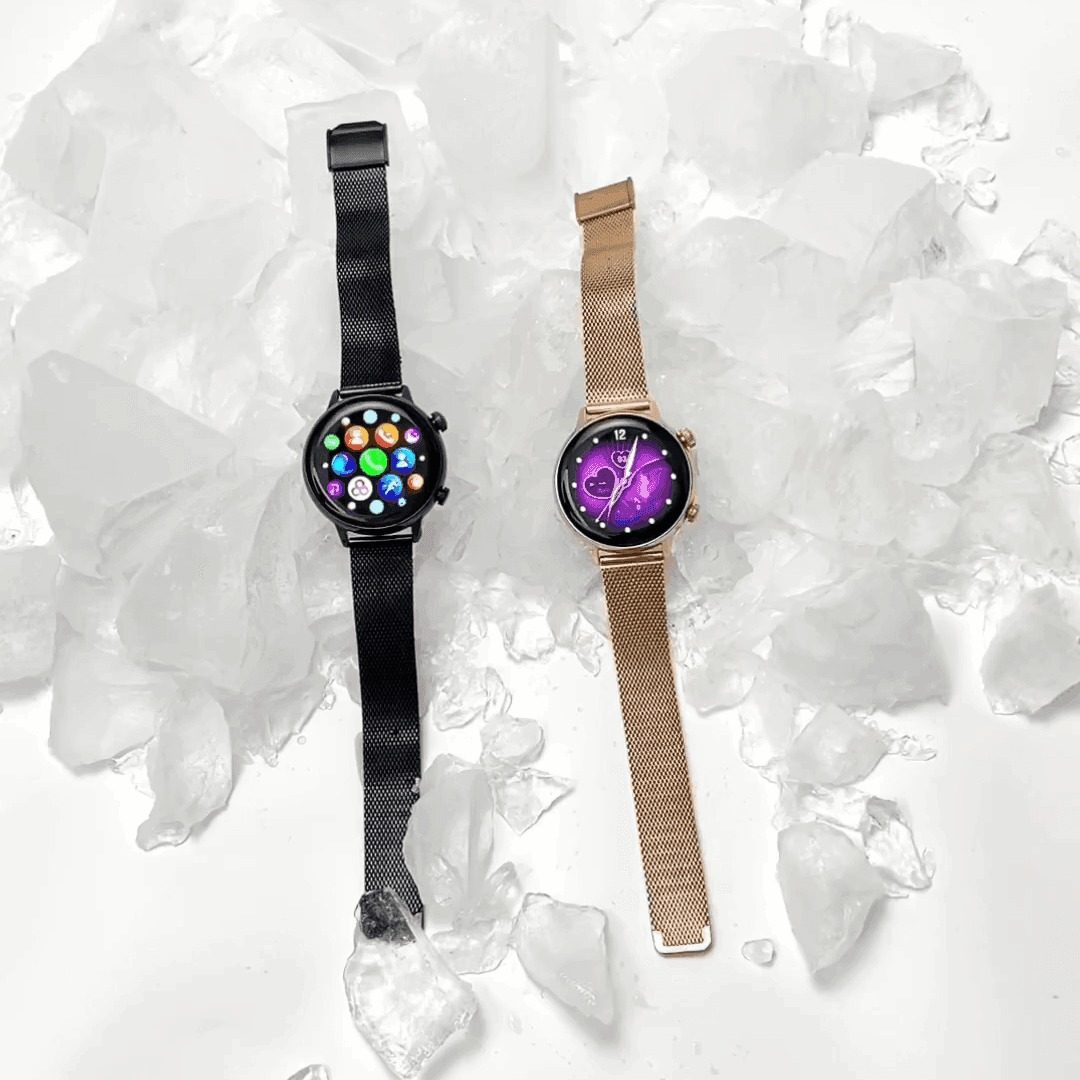 HainoTeko-24 Mini AMOLED Smartwatch Femme – Waterproof, 20+ Modes Sportifs & 3 Bracelets Inclus
