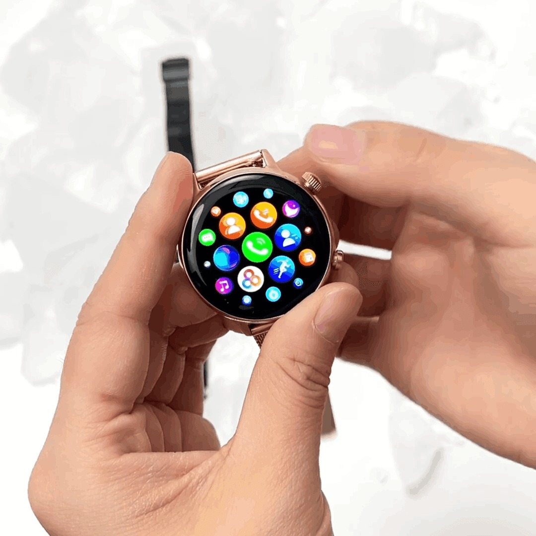 HainoTeko-24 Mini AMOLED Smartwatch Femme – Waterproof, 20+ Modes Sportifs & 3 Bracelets Inclus