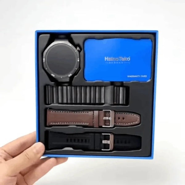 HainoTeko-25 - Smartwatch AMOLED – Boussole Intégrée, Waterproof et 15 Jours d’Autonomie
