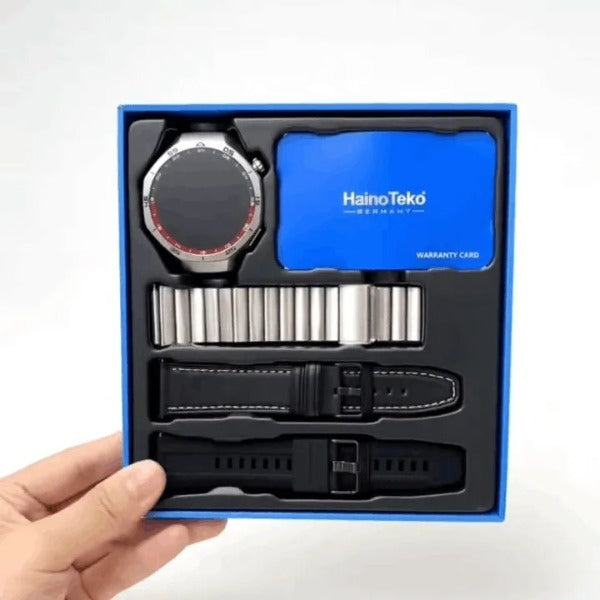 HainoTeko-25 - Smartwatch AMOLED – Boussole Intégrée, Waterproof et 15 Jours d’Autonomie