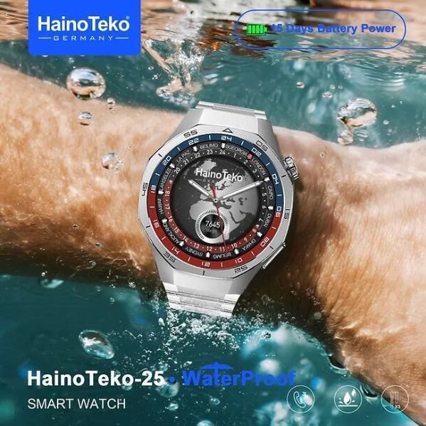 HainoTeko-25 - Smartwatch AMOLED – Boussole Intégrée, Waterproof et 15 Jours d’Autonomie