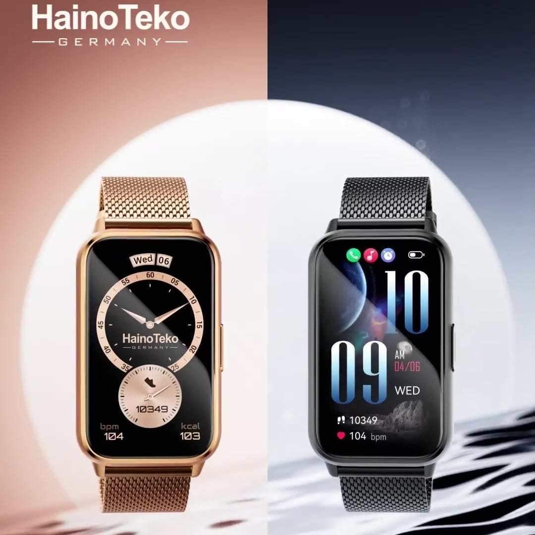 HainoTeko-28 Mini-Smartwatch avec Ecran  AMOLED pour Femme et 3 Bracelets Inclus