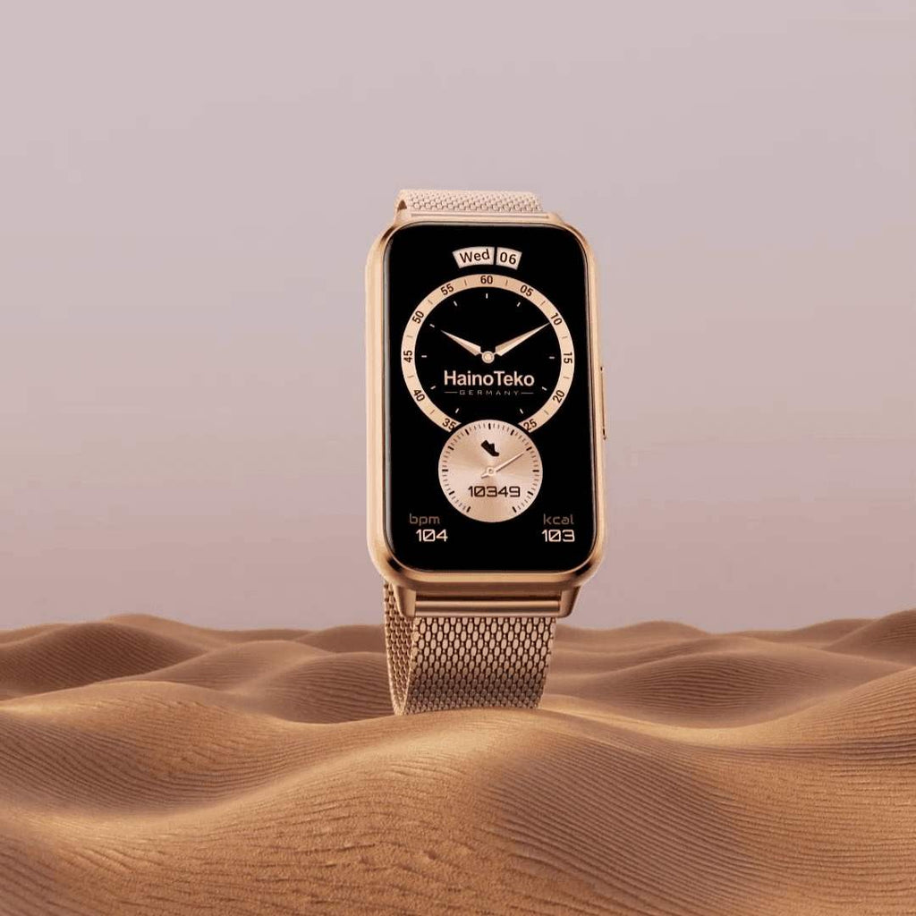 HainoTeko-28 Mini-Smartwatch avec Ecran  AMOLED pour Femme et 3 Bracelets Inclus
