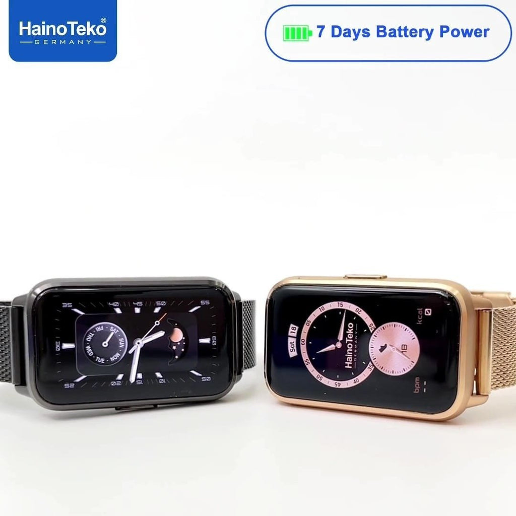 HainoTeko-28 Mini-Smartwatch avec Ecran  AMOLED pour Femme et 3 Bracelets Inclus