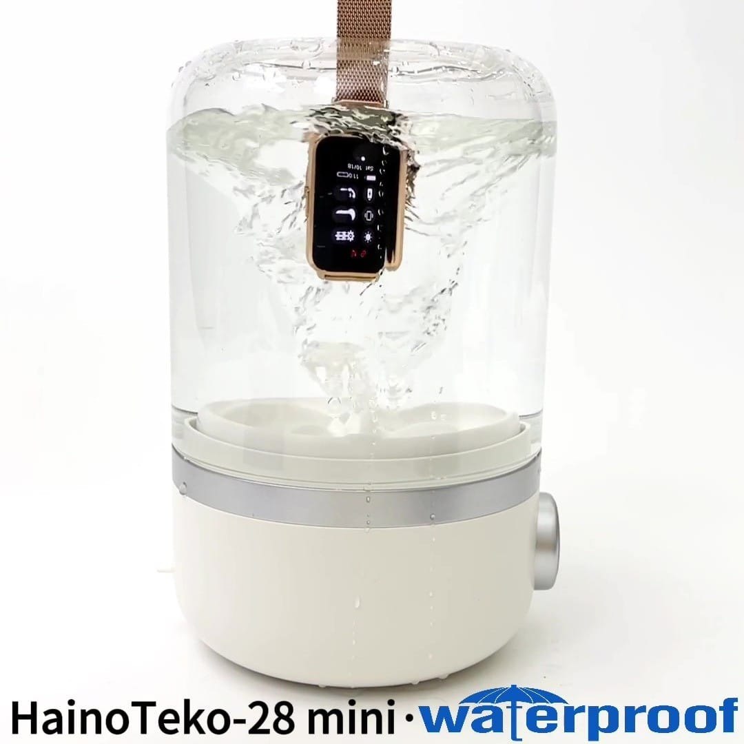 HainoTeko-28 Mini-Smartwatch avec Ecran  AMOLED pour Femme et 3 Bracelets Inclus