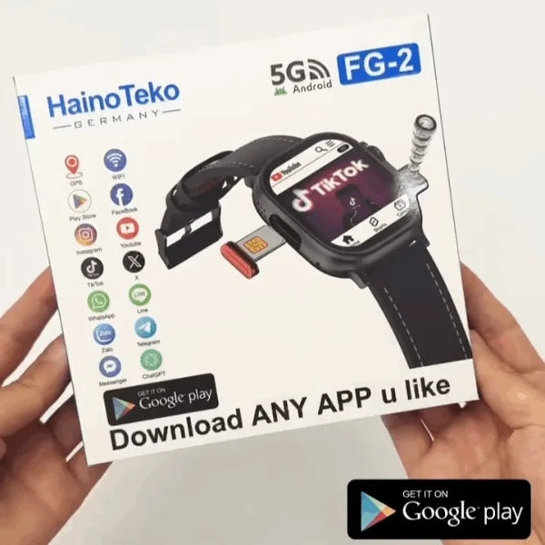 HainoTeko FG-2 – Smartwatch Android 5G avec Double Caméra avec  Carte SIM
