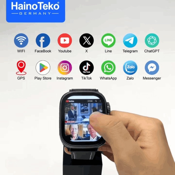 HainoTeko FG-7 – Smart Watch Android 5G avec Carte SIM avec  Caméra Rotative