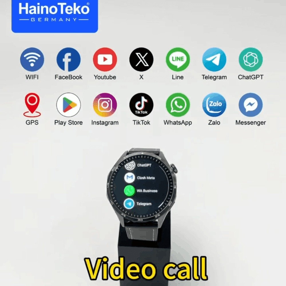 HainoTeko FG-8 5G – Smartwatch Android avec Écran AMOLED 1,43" & Caméra Rotative 360°