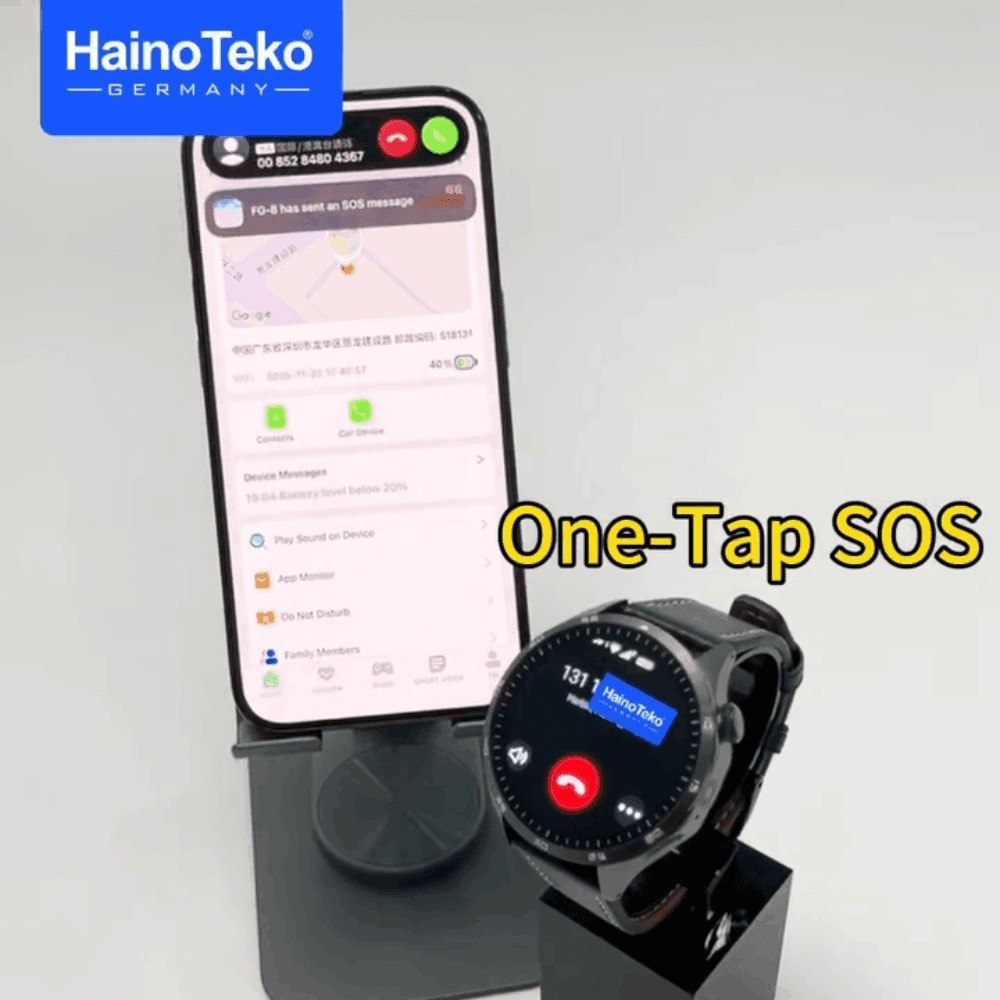 HainoTeko FG-8 5G – Smartwatch Android avec Écran AMOLED 1,43" & Caméra Rotative 360°