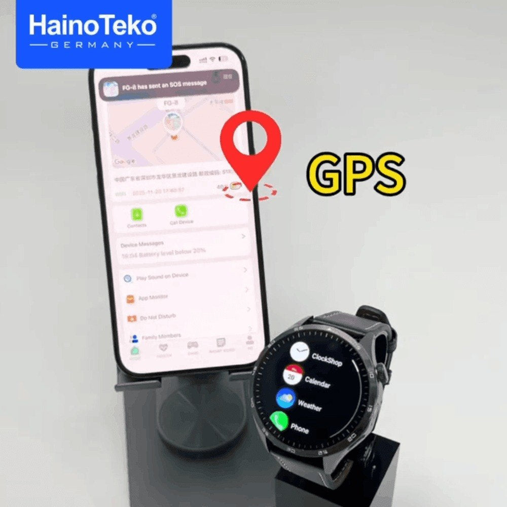 HainoTeko FG-8 5G – Smartwatch Android avec Écran AMOLED 1,43" & Caméra Rotative 360°