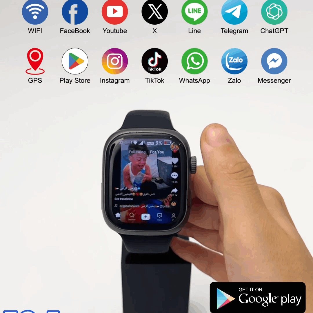 HainoTeko FG-5 – Smartwatch 5G Android avec SIM, Caméra Rotative & Design Série 10
